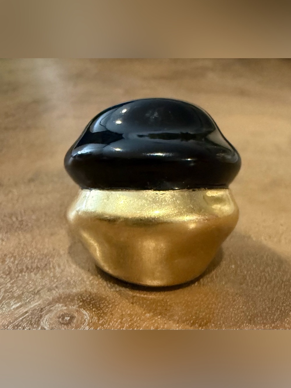 Zara Black and Gold Sculptural Ring NWT Size S